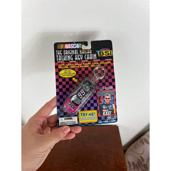 NWT Vintage The original Nascar Talking Key Chain Jeff Burton #99 - Picture 1 of 3